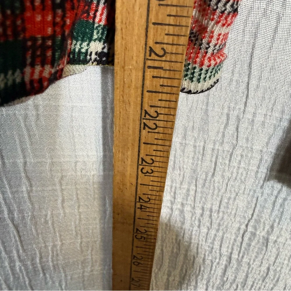 J. Crew Margot Snowy Stewart‎ Tartan Sweater Sz XS Red Green Plaid